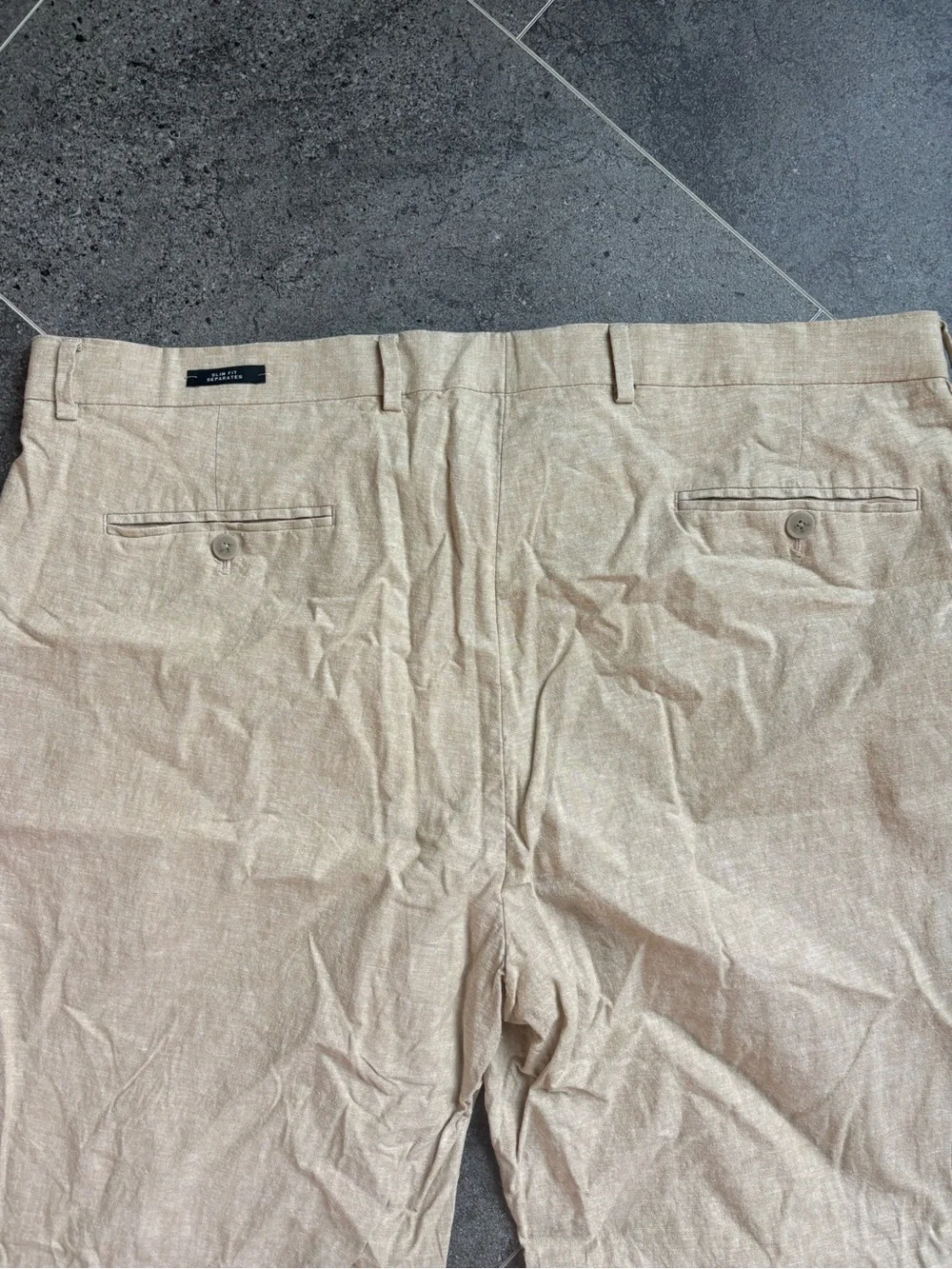 Joseph Abboud Light Tan Linen-Blend Dress Pants